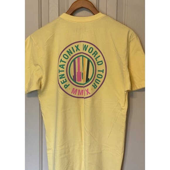 Pentatonix World Tour MMXIX 2019 Yellow Unisex M T-Shirt Adult Band Music Group - Picture 6 of 12